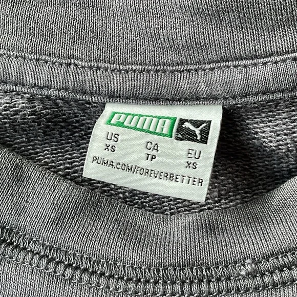 Puma Galactic Grey Dare to Relaxed Fit Washed Crew Neck Sweatshirt. - Picture 6 of 8